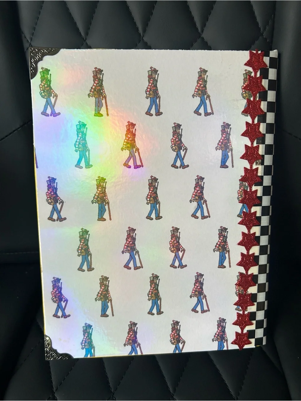 Where's Waldo? Handmade Journal - Yellow & Red